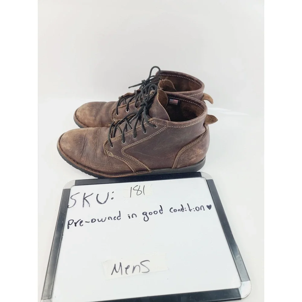 Danner, Solid Lace-up Round toe Lace-up, Ankle Boots, Men's, Size‎ 9.5, Brown.